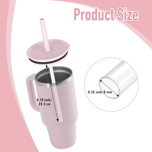 Replacement Straws for Hydro Flask 40 oz Tumbler - 6 Clear Straws