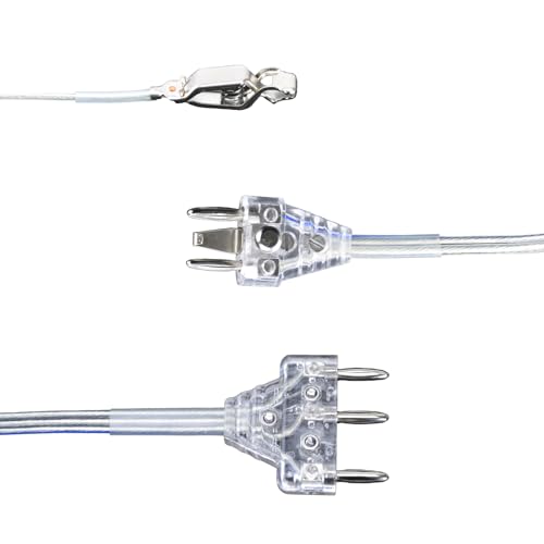 Fencing Body Cord Set - 2-Prong Foil & Sabre with Transparent Plugs
