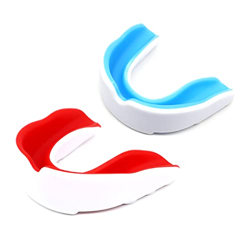Sports Mouth Guard for Kids - 2 Pcs, Blue & Red, BPA Free