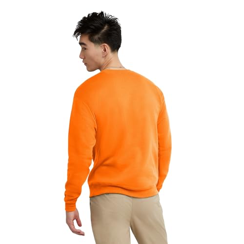 EcoSmart Fleece Crewneck Sweatshirt - Safety Orange, Small