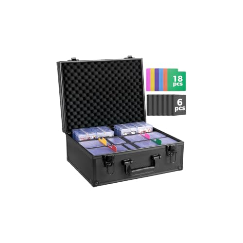 Trading Card Storage Box for 3" x 4" Top Loaders | 610+ Capacity with Separators & Dividers