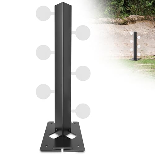 Metal Swing Shooting Target Stand with 6 Steel Plates - Double-Sided