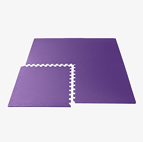 3/8" Thick Purple EVA Foam Exercise Floor Mat - 24 Sq Ft