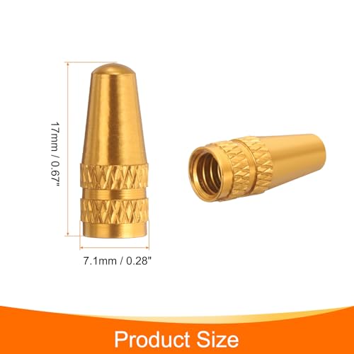 Bike Valve Caps - Anodized Aluminum Tire Valve Caps - Gold