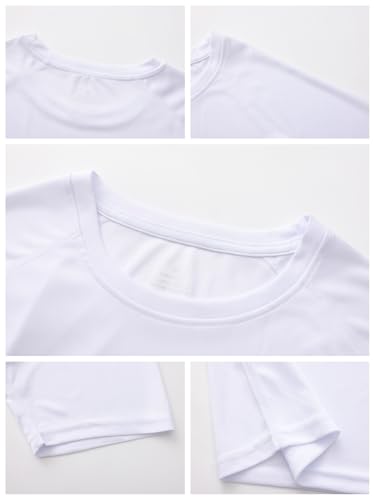 Men's Short Sleeve Quick Dry Athletic T-Shirt - Small White
