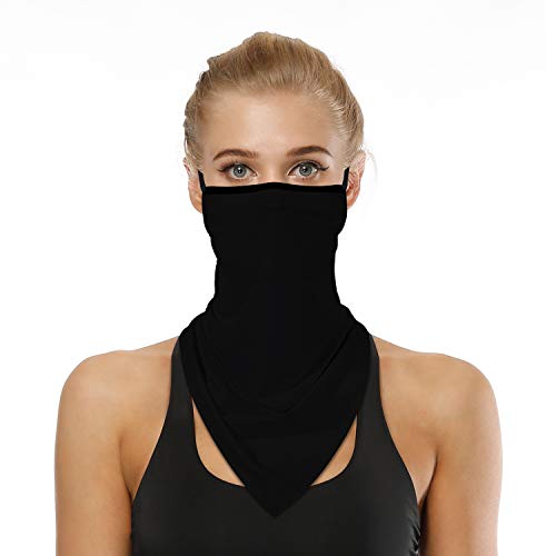 UV Protection Neck Gaiter Face Mask - Solid Black