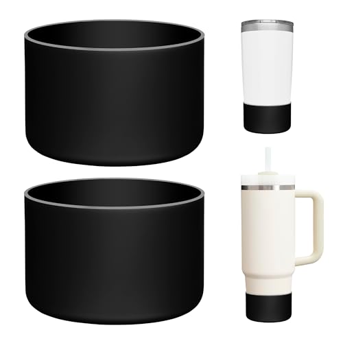Silicone Boot Protector for YETI Rambler Tumblers - Black, 2 Pcs