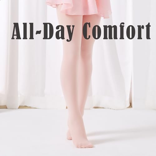 Ultra Soft Ballet Tights for Girls - Ballet Pink, 8-10 Years