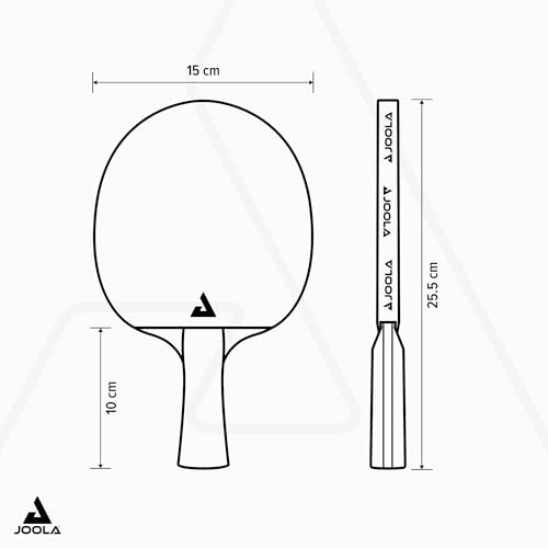 Professional Ping Pong Paddle Set with 3 Balls & Case - Black