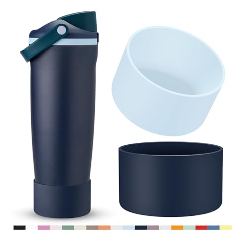 Silicone Boot for Owala 40oz & 30oz FreeSip Sway Tumblers - Glacier & Navy Blue