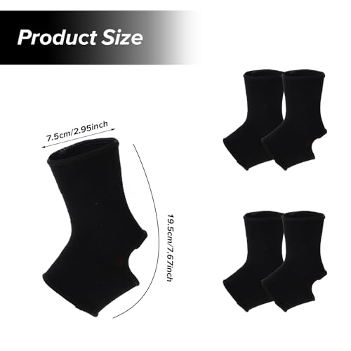Kids Ankle Support Brace - Compression Sleeves for Sports - Black