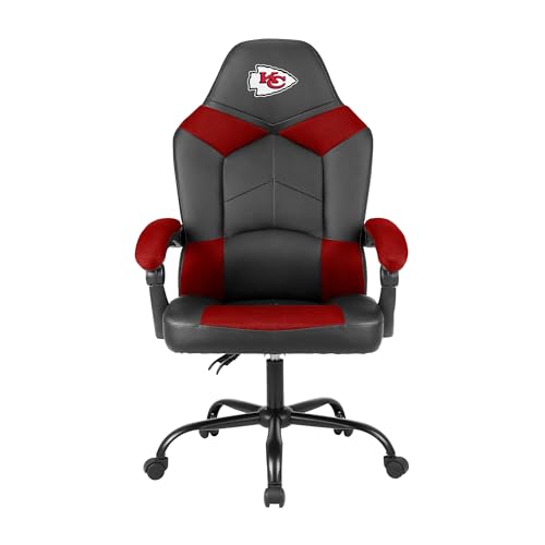 Oversized Kansas City Chiefs Office Chair with Padded Armrests