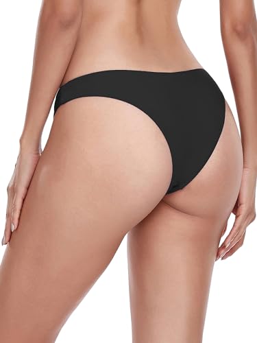 Brazilian Cheeky Bikini Bottom - Small Black