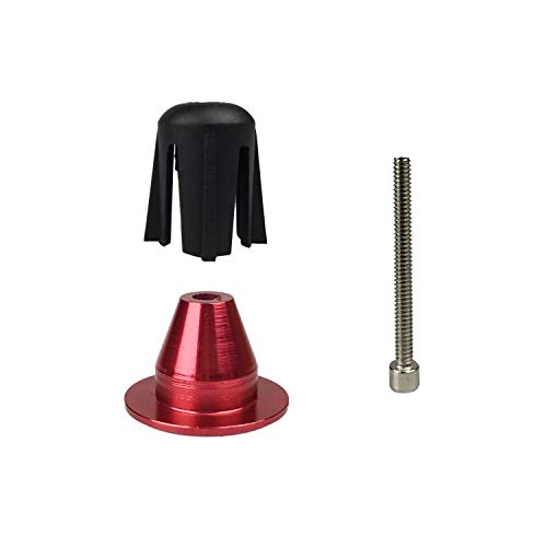 Bicycle Bar End Plugs - Aluminum Bike Handlebar Caps - Red 01