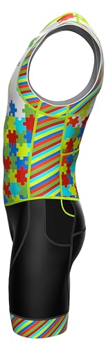 Men's Triathlon Suit - Breathable Padded Gear for Swim, Bike, Run