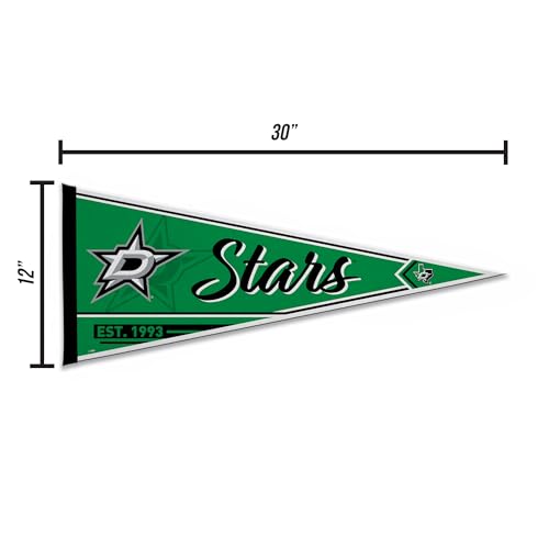 Dallas Stars 12x30in Felt Wall Pennant - Rico Industries Officially Licensed