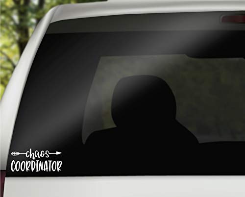 Chaos Coordinator Vinyl Decal - White 4.5 x 2.0 inch