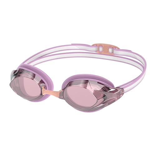 Speedo Women’s Vanquisher 3.0 Mirrored Swim Goggles - Blue/Gray, Anti-Fog UV Protection