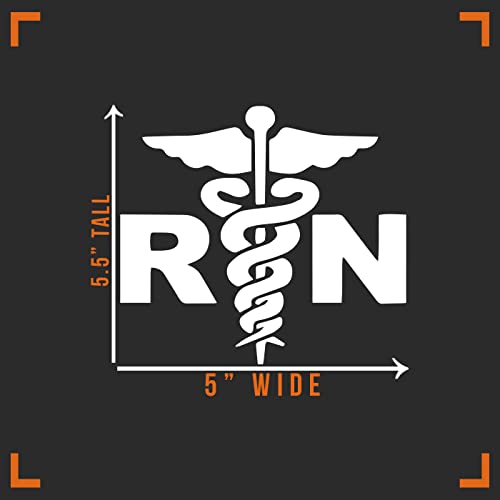 RN Registered Nurse Vinyl Decal Sticker - 5" x 5.5"