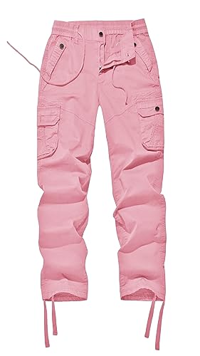 FOURSTEEDS Women's Pink Cargo Pants Medium Size - Outdoor Hiking & Camping Pants