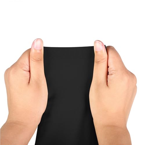 Calf Compression Sleeves - 20-30mmHg Footless Socks - Black / M