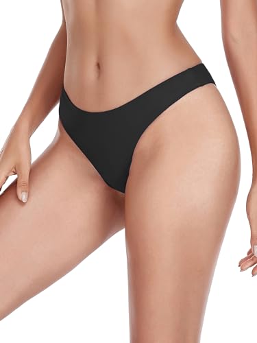 Brazilian Cheeky Bikini Bottom - Small Black