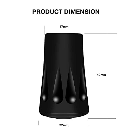 Trekking Pole Tips - Replacement Rubber Tips for Hiking & Walking Sticks