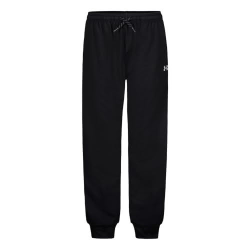 Under Armour Boys' Fleece Jogger Sweatpants, Outdoor Collection – Medium, Black Twist