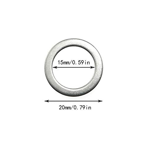 Stainless Steel Bicycle Pedal Washers - 10 Pack Replacement Gaskets
