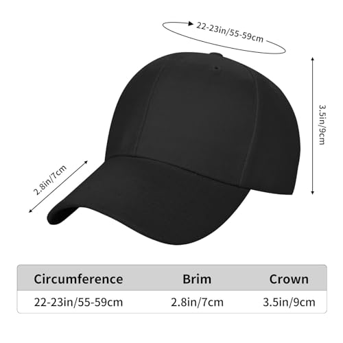 Custom Baseball Cap - Design Your Own Text & Logo - Black 1 Pcs