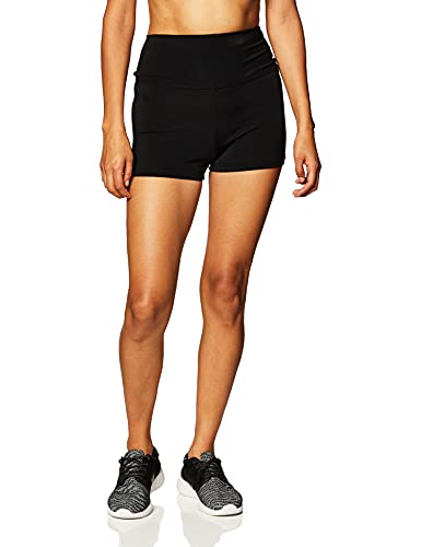 Capezio Women's High Waisted Dance Shorts Small Black - Elastic-Free Waist, Comfortable Nylon-Spandex Blend