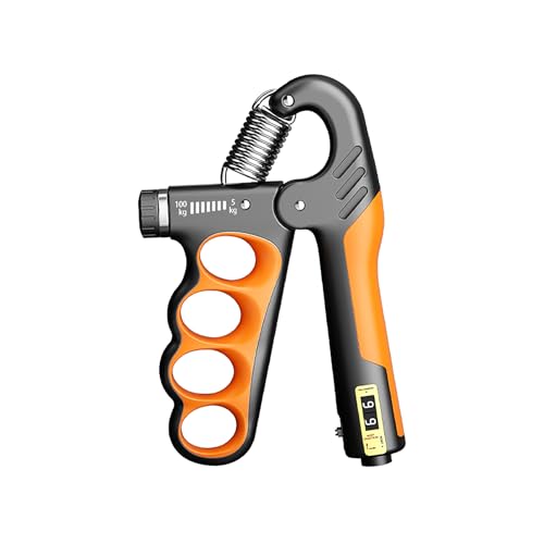 Adjustable Grip Strength Trainer with Counter - Orange