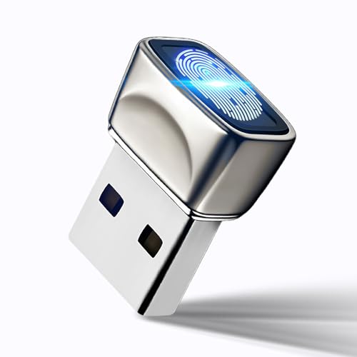 USB Fingerprint Reader for Windows10/11, Windows Hello Mini Fingerprint Scanner,Metal Shell Auto Driver Setup-Windows Password-Free Login for PC Laptop