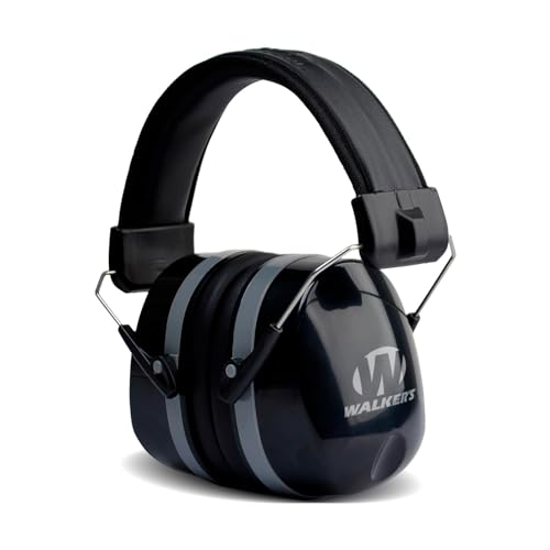 Walker's Premium Passive Folding 32dB Hearing Protection Muffs with Padded Headband