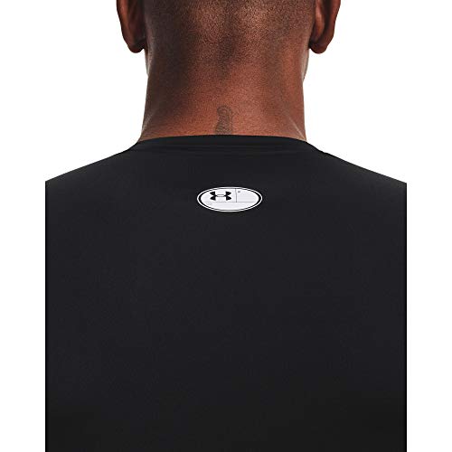 Men's HeatGear Compression Short-Sleeve T-Shirt - Medium Black/White