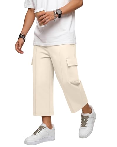 Boys' Cargo Capri Pants - Adjustable Waist, Durable Polyester, Multiple Sizes