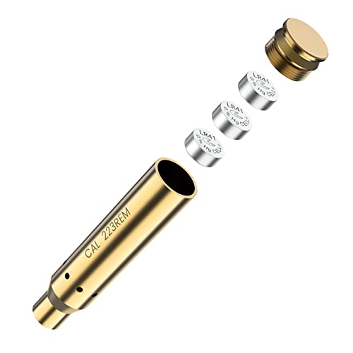 Feyachi Bore Sight Red Laser for 223 5.56mm / Brass Zeroing Laser Boresighter with 3 Sets