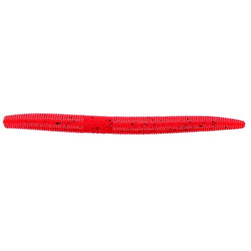 5" Senko Fishing Bait - Red with Black & Red Flake, 10 Pack