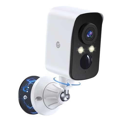 360¡Æ View Wireless Outdoor Security Camera, No Subscription Free 7-Day Cloud/SD, Pan, AI Detection, Magnetic, Battery Powered, 2.4G WiFi, 2K, Night Vision, 2-Way Talk, Home Security, IP65