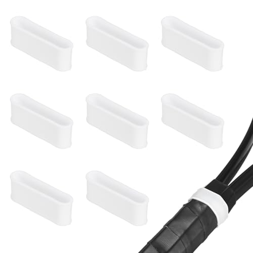 Silicone Tennis Racket Rings - Non-Slip Overgrip - White