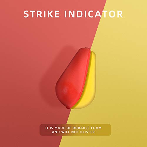 Teardrop Foam Fly Fishing Strike Indicator - 3 Pack, Large, Red