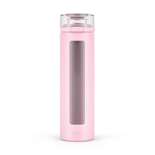 Ello Syndicate 20oz Glass Water Bottle with Flip Lid - Cashmere Pink