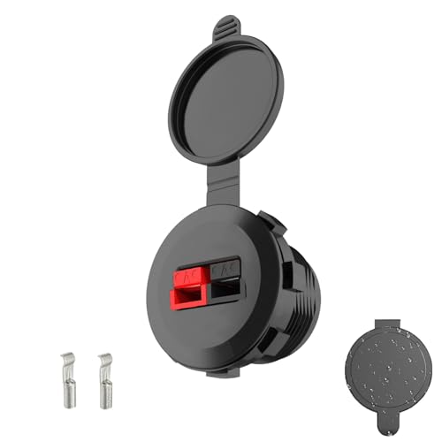 KarlKers PP15-30-45 Anderson Powerpole Weatherproof Connector with Cover – 45A Marine/Vehicle Power Plug