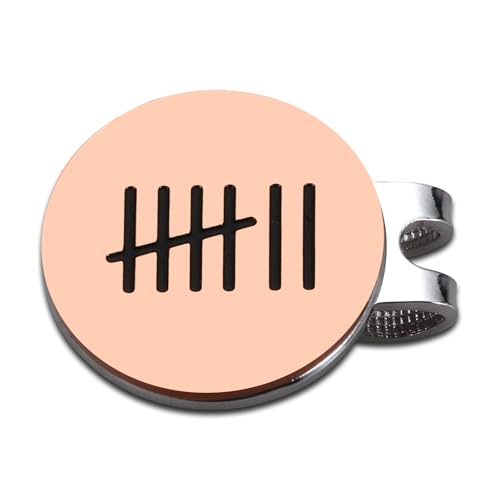 Copper Golf Ball Marker Hat Clip 7 Year Anniversary Gift for Him Her