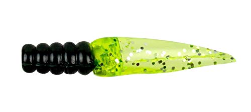 Itty Bit Slab Slay'R Fishing Lure - Black Chartreuse Silver, 1.25"