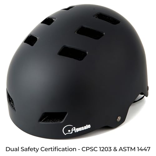Multi-Sport Helmet - Adjustable Lightweight, Black - Medium Size