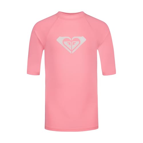Short Sleeve Whole Hearted Rashguard Shirt - UPF 50+ Sun Protection, Plumeria