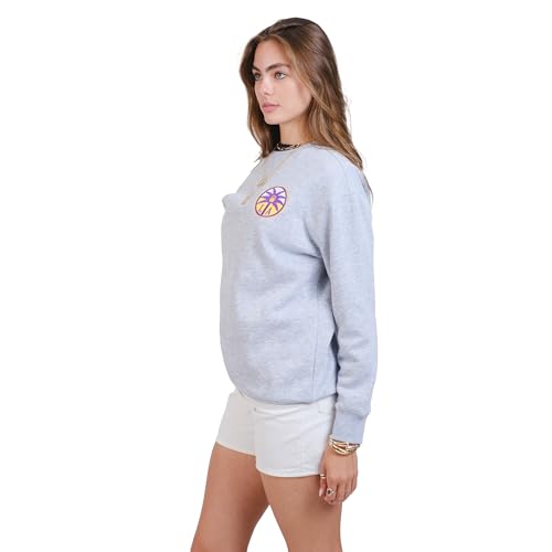 Women's WNBA Official Velvet Plush Crew Sweatshirt - Los Angeles Sparks, Medium, Heather Gray
