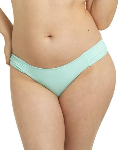 Women's Ruched Bikini Bottom - Mint Chip - Full Coverage