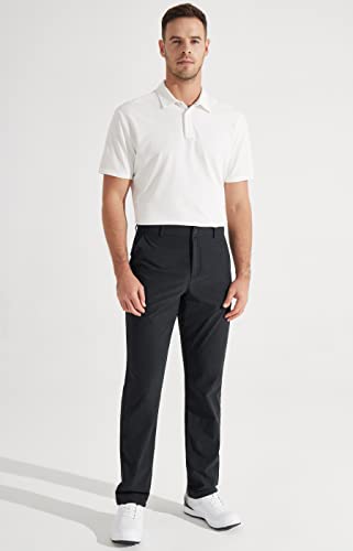 Men's Stretch Golf Pants - Quick Dry Lightweight Trousers with Pockets